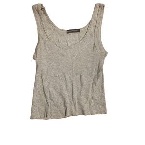 brandy melville raw hem gray tank